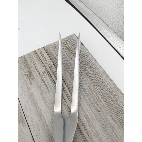 Vintage Flint Arrowhead Stainless USA Serving Meat Fork 12" Black Handle USA - Picture 2 of 8